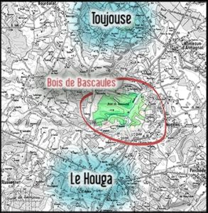 Carte du secteur du Bois de Bascaules