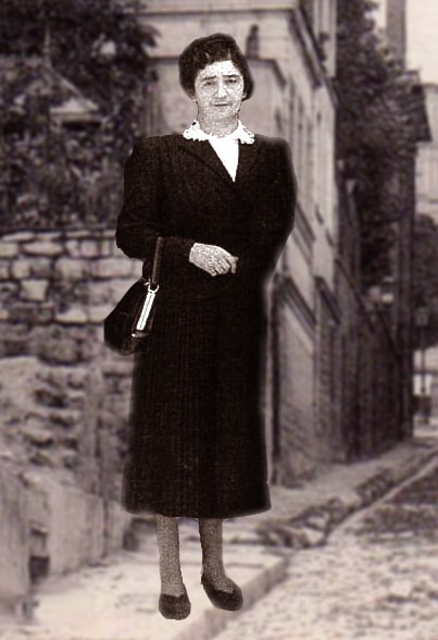 Portrait en pied de Marthe Lafontan