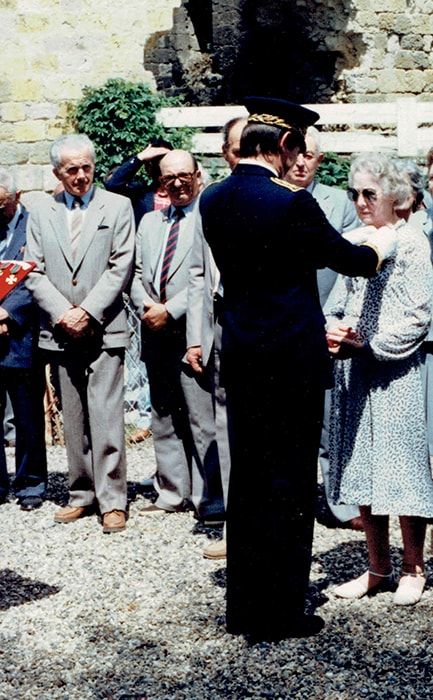 Yvonne en 1983 à Castelnau sur l'Auvignon lors d'une commémoration