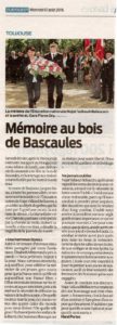 Article Mémoire au bois de Bascaules